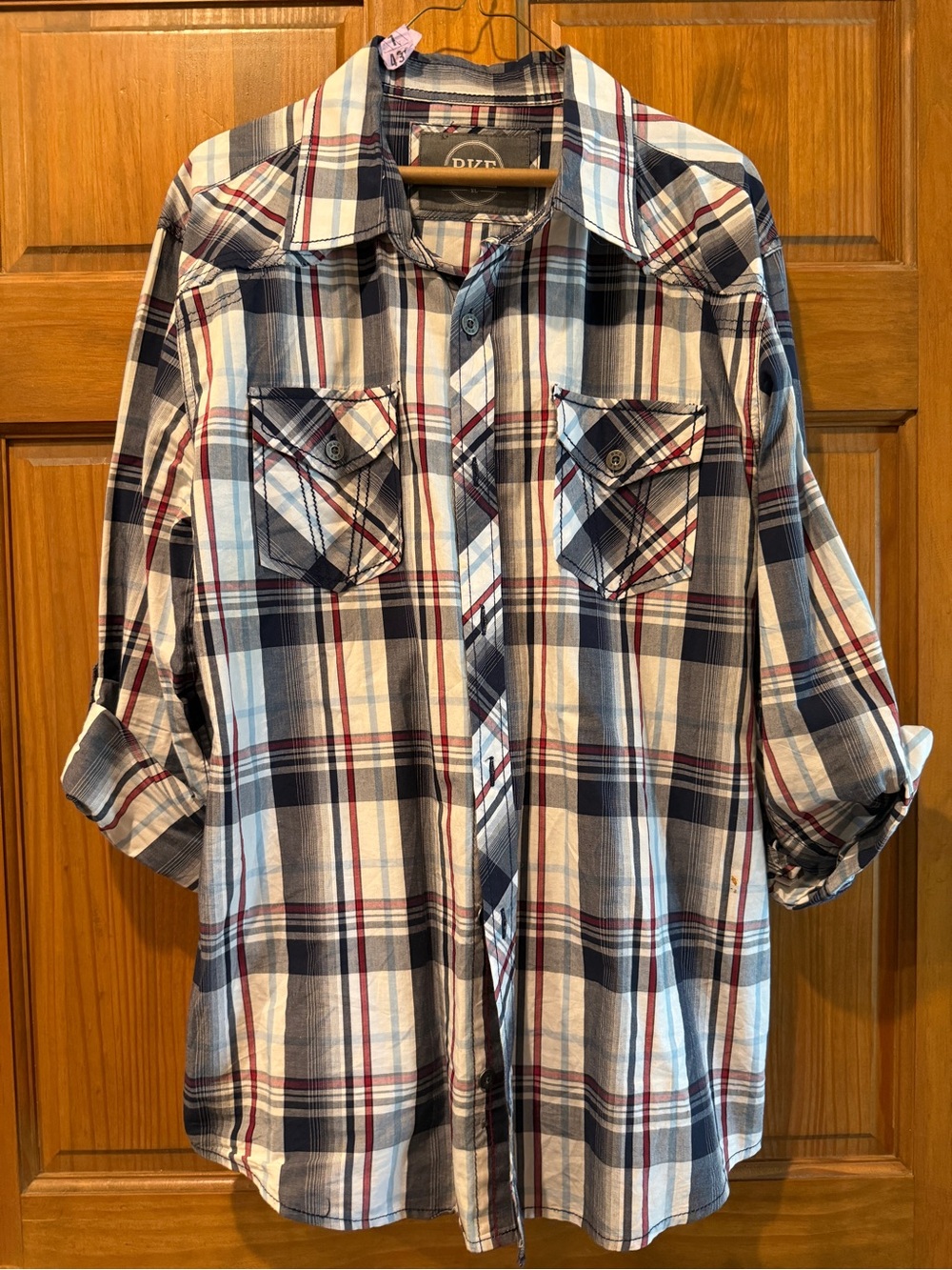 Men’s Sz xl BKE Plaid Button-Up Shirt -like new!